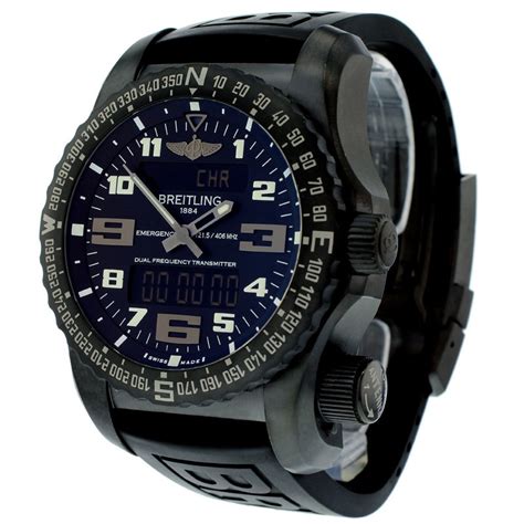 replica breitling professional emergency ii night mission black band|breitling emergency ii.